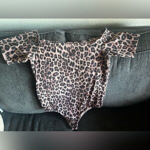 Torrid Off the Shoulder Leopard Body Suit
